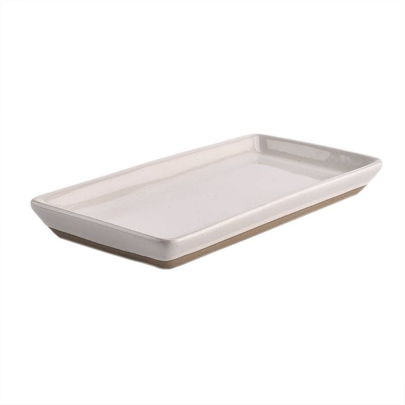 Stoneware Tray - Cream Speckled - Lulu Loves Home - Trays