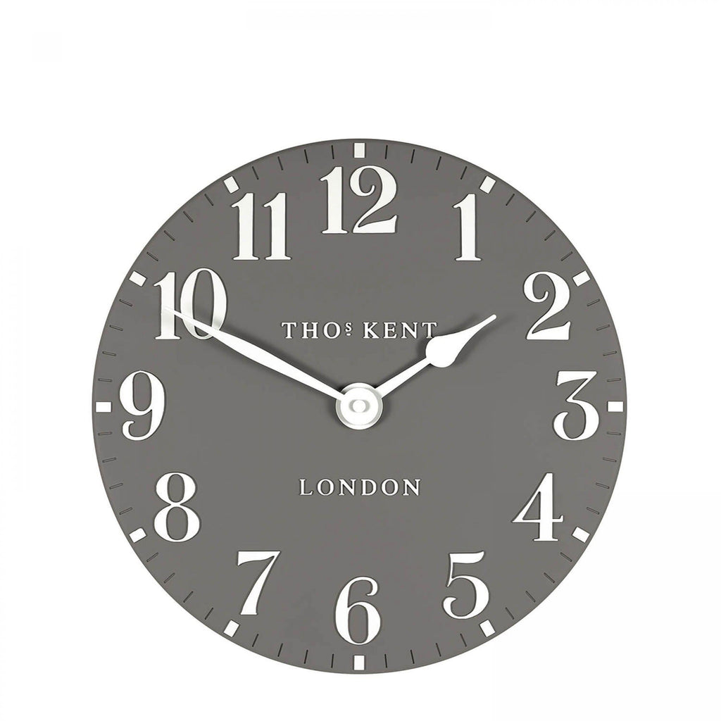 Thomas Kent 12” Arabic Wall Clock Colour Dolphin Grey - Lulu Loves Home - Clocks