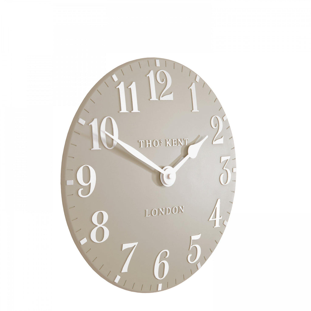 Thomas Kent 12'' Arabic Wall Clock Sand - Lulu Loves Home - Clocks