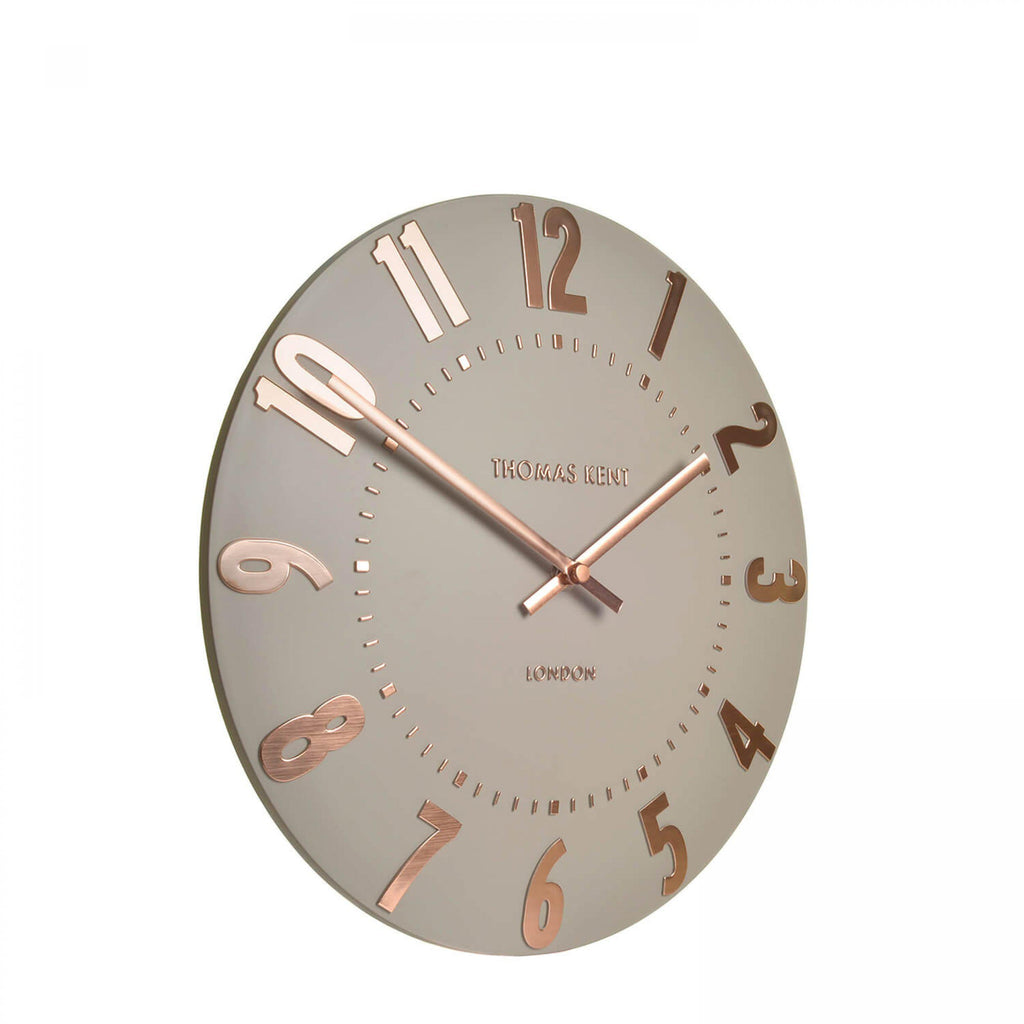 Thomas Kent 12” Mulberry Wall Clock Copper Rose Gold - Lulu Loves Home - Clocks