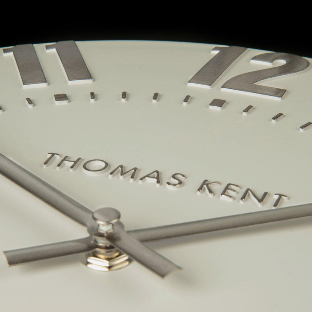 Thomas Kent 12” Mulberry Wall Clock Silver Cloud - Lulu Loves Home - Clocks