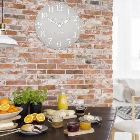 Thomas Kent 20” Arabic Wall Clock Dove Grey - Lulu Loves Home - Clocks