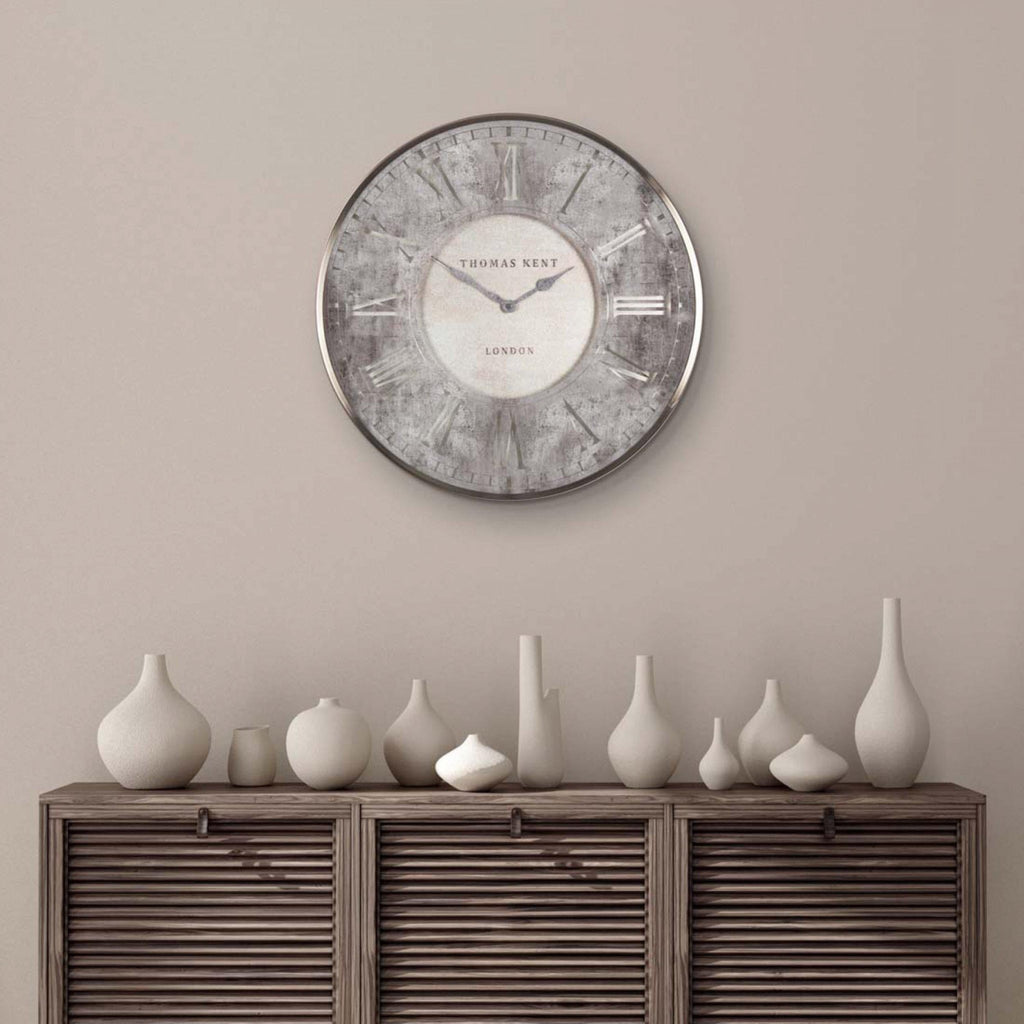 Thomas Kent 21" Florentine Wall Clock Silvern - Lulu Loves Home - Clocks