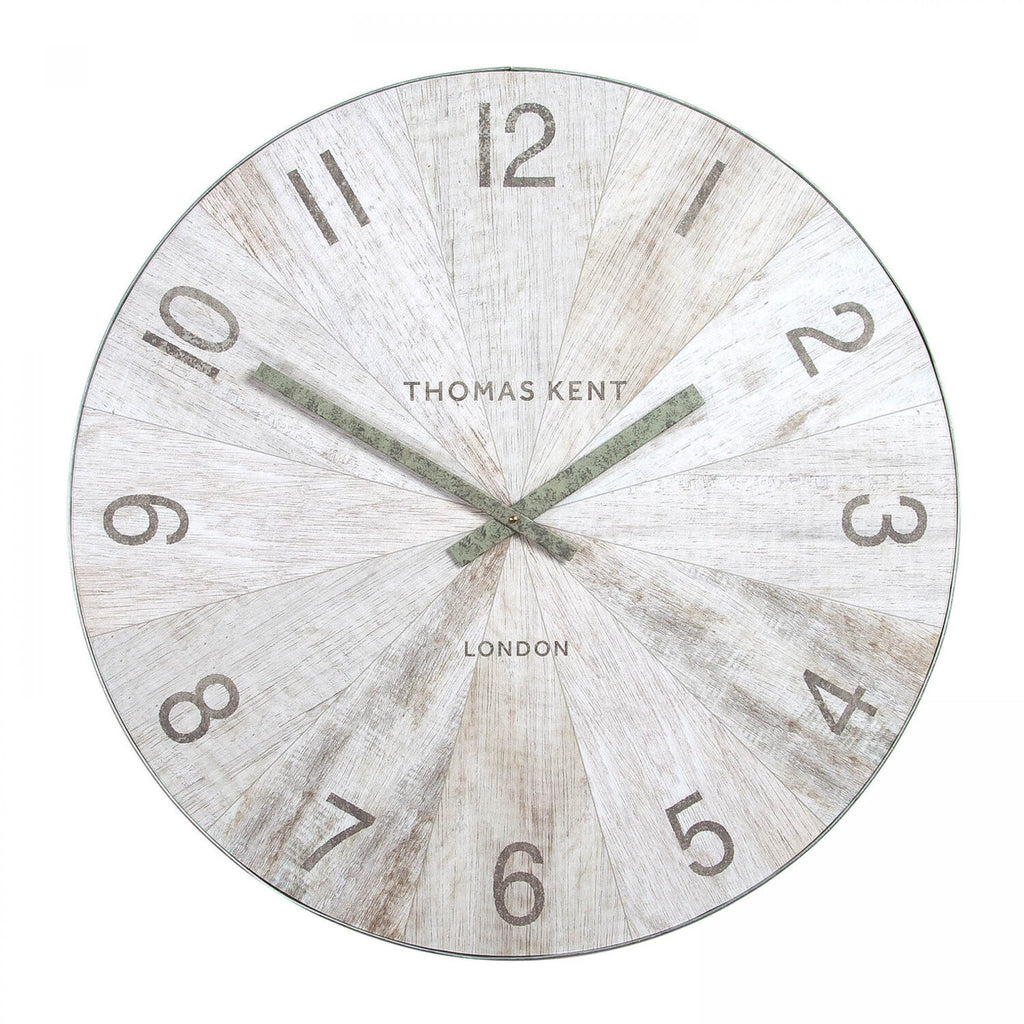 Thomas Kent 30" Wharf Wall Clock Pickled Oak - Lulu Loves Home - Clocks
