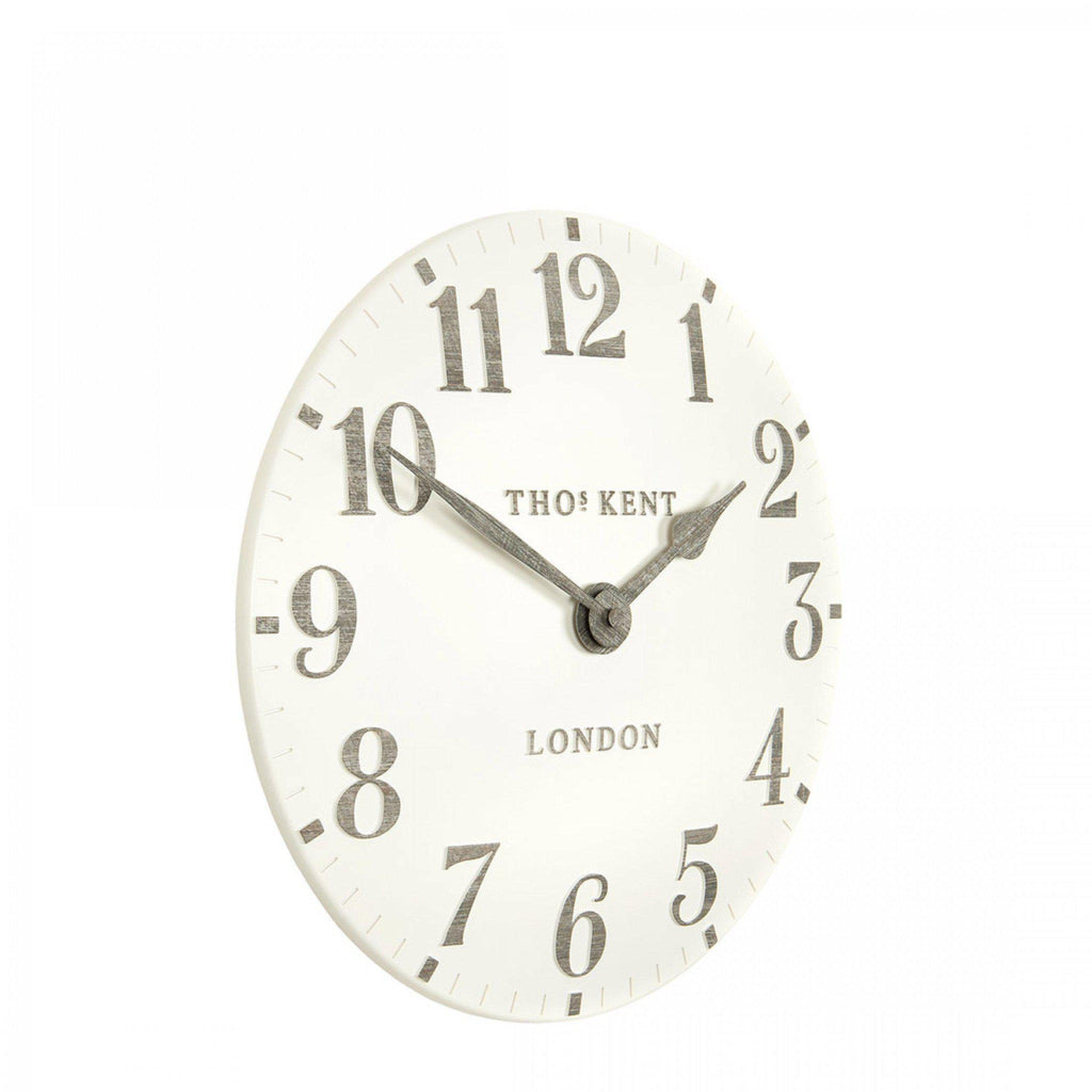 Thomas Kent 12” Arabic  Wall Clock Colour Limestone - Lulu Loves Home - Clocks