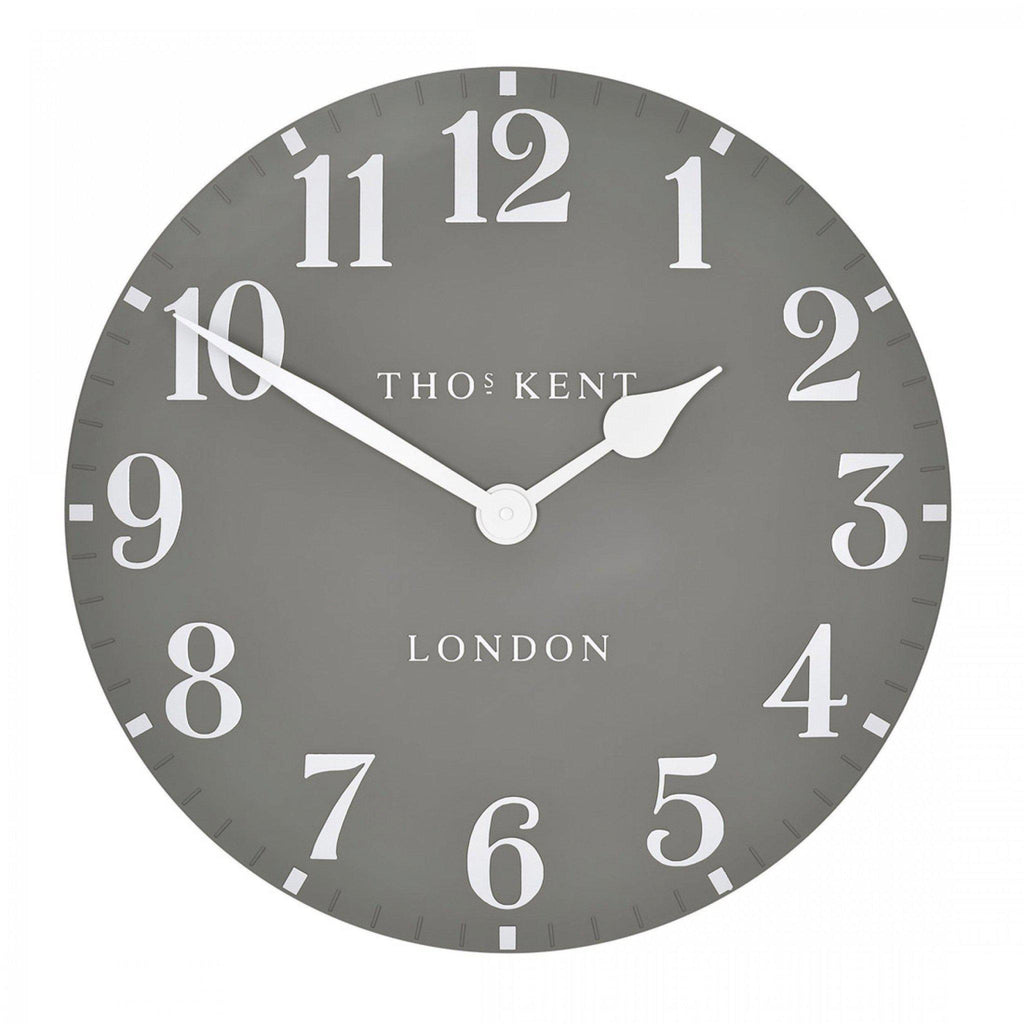Thomas Kent 20” Arabic Wall Clock Dolphin Grey - Lulu Loves Home - Clocks