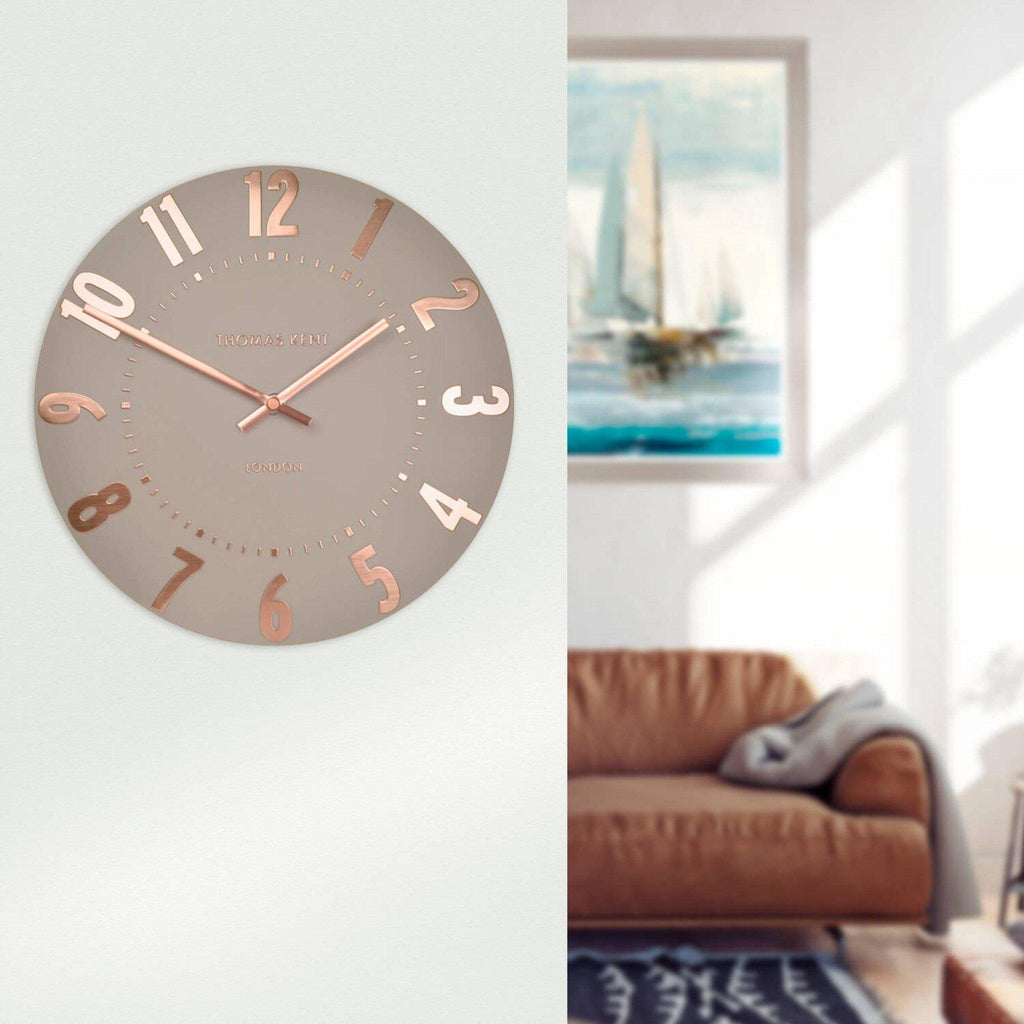 Thomas Kent 12” Mulberry Wall Clock Copper Rose Gold - Lulu Loves Home - Clocks