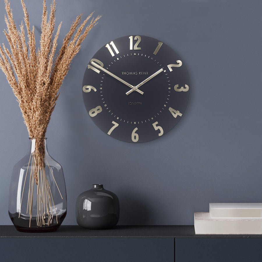 Thomas Kent 12” Mulberry Wall Clock Odyssey Blue - Lulu Loves Home - Clocks