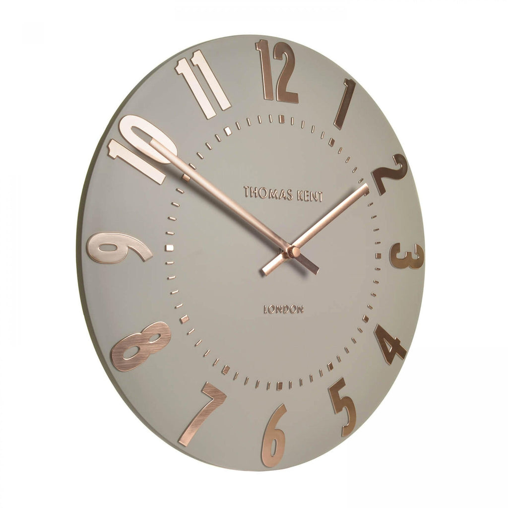 Thomas Kent 20” Mulberry Wall Clock Copper Rose Gold - Lulu Loves Home - Clocks