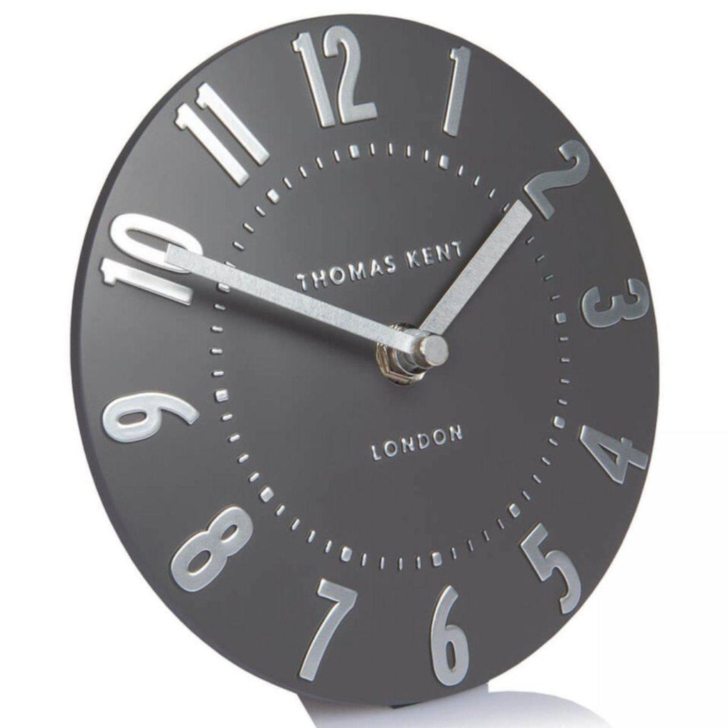 Thomas Kent 6" Mulberry Mantle Clock Colour Graphite Silver - Lulu Loves Home - Clocks