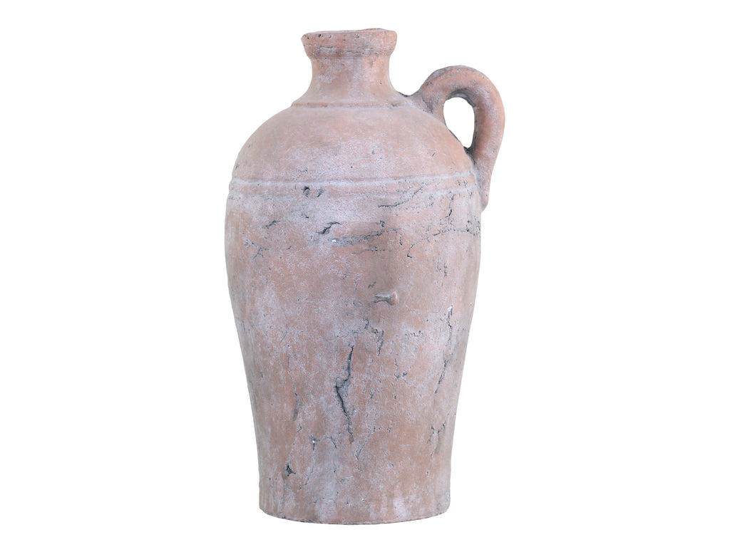 Venice Antique Stone Bottle Vase With A Handle - Lulu Loves Home - Vases