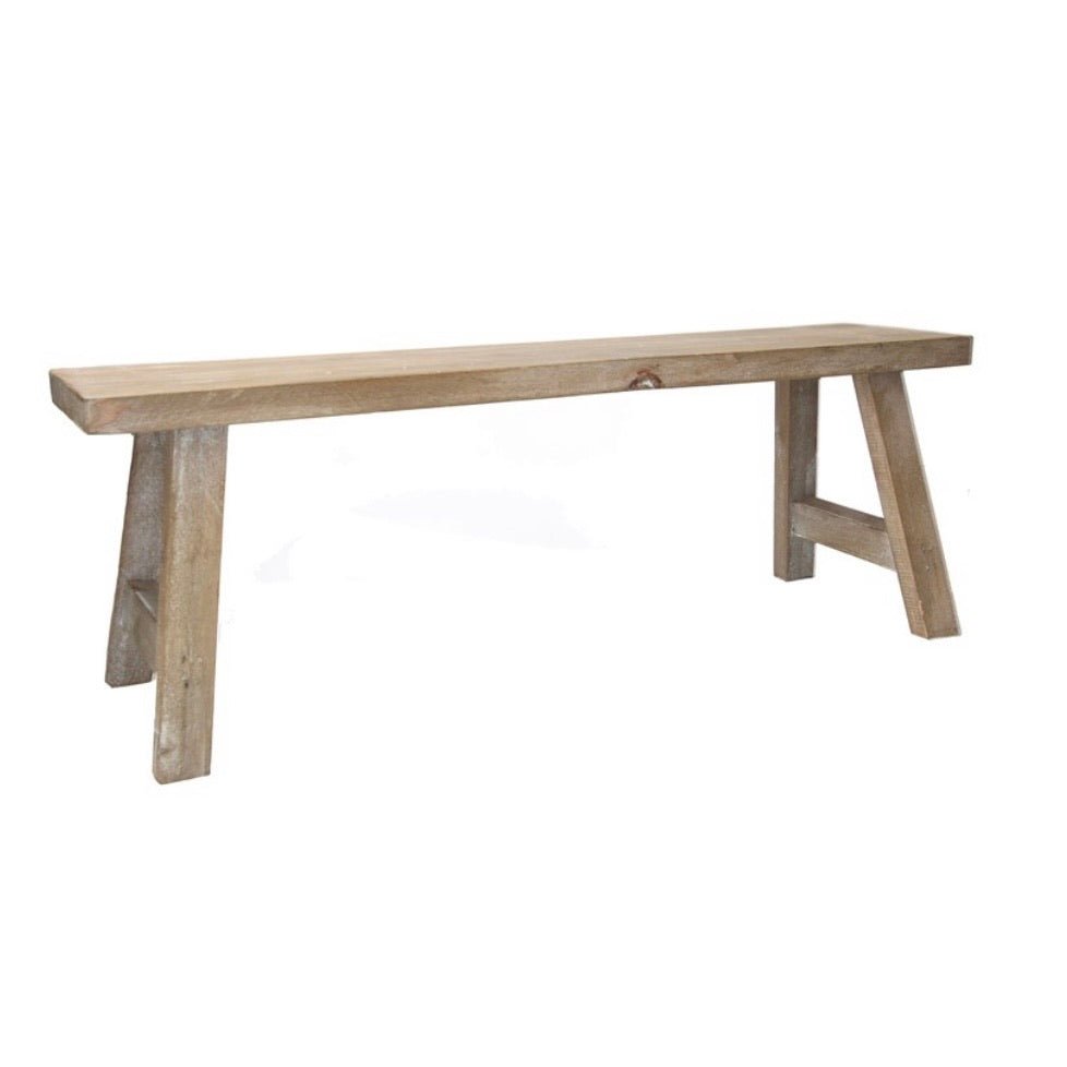 Natural Wooden Rustic Display Bench - Lulu Loves Home - Home Decor
